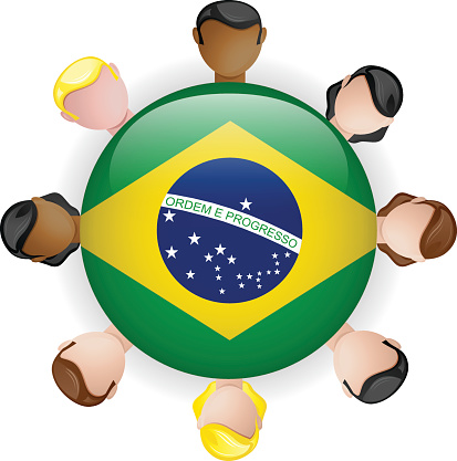 Cartoon Of The Brazil Flag Clip Art, Vector Images & Illustrations ...