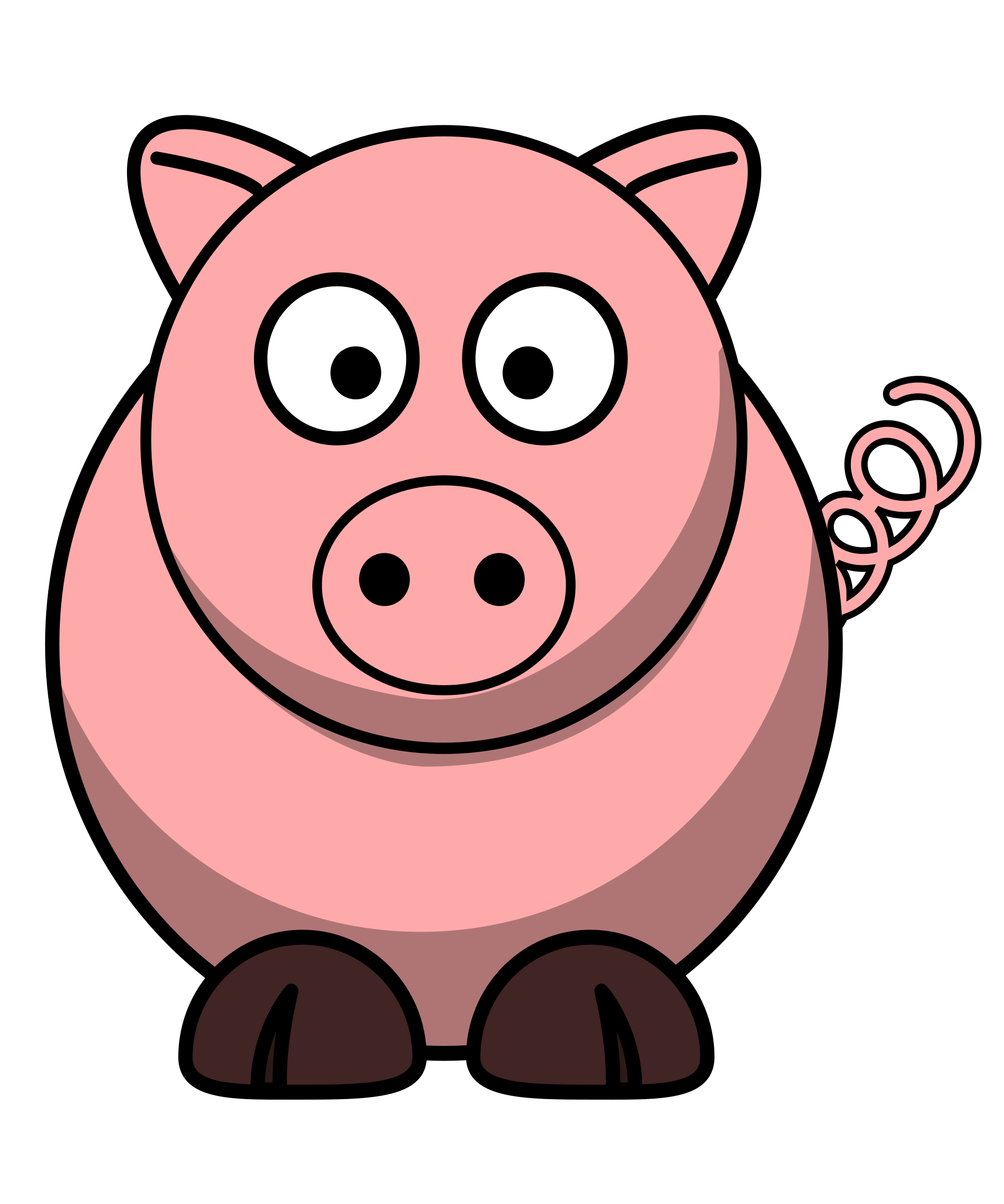 A head woman pig clipart