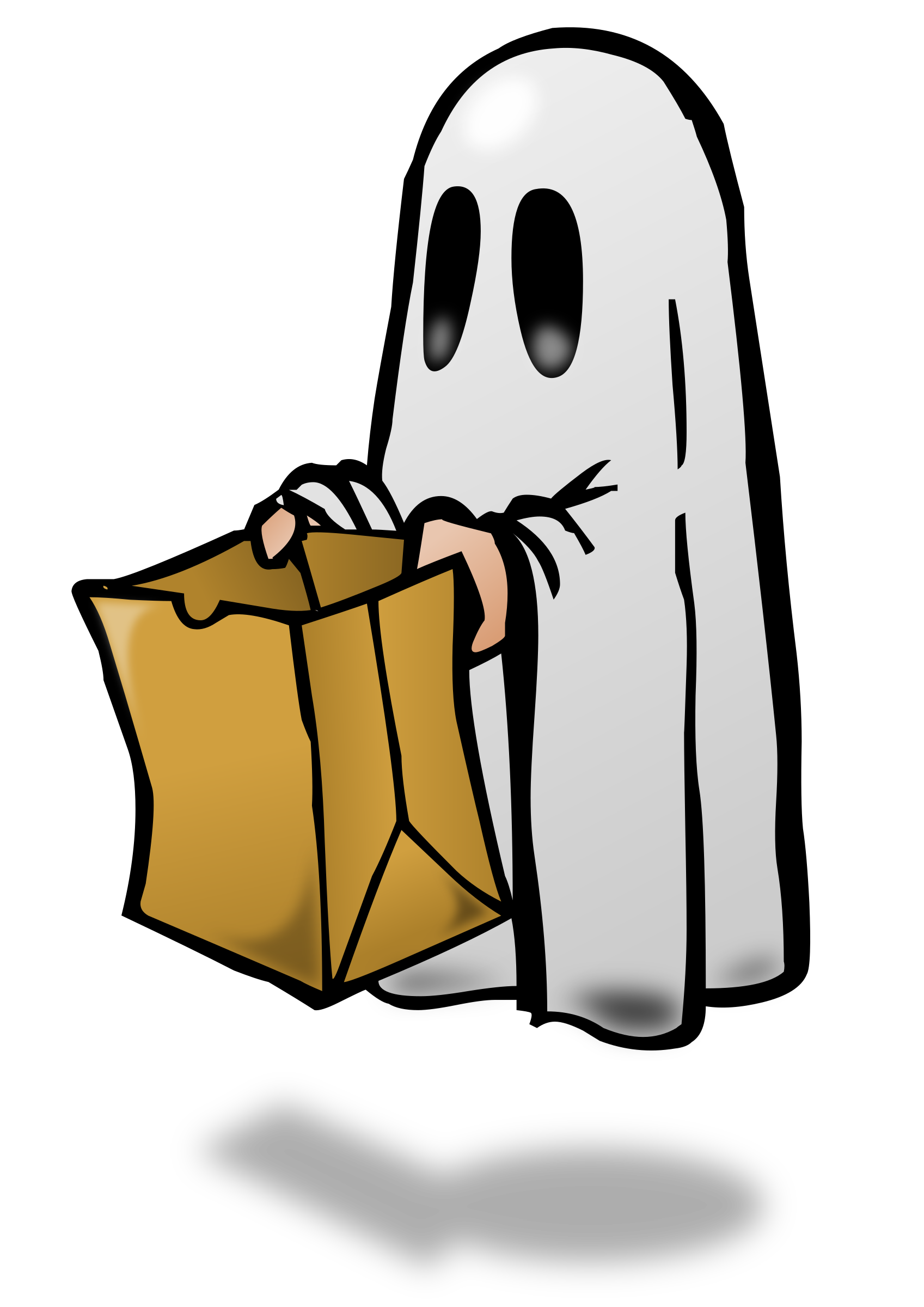 Ghost Trick or Treat Vector Clipart - Free Public Domain Stock Photo