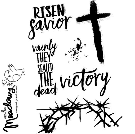 Risen Savior Cross Easter Crown of Thorns Jesus by GrowingMeadows