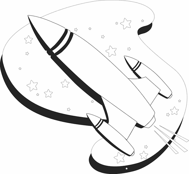 14 rocket ship coloring page to print | Print Color Craft