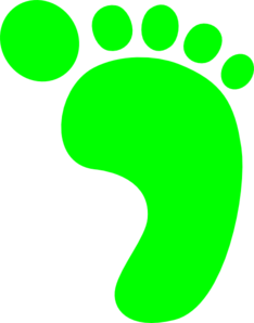 Bright Green Footprint Clip Art - vector clip art ...