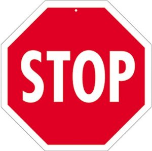 Stop Sign Two-Sided Decoration: Toys & Games