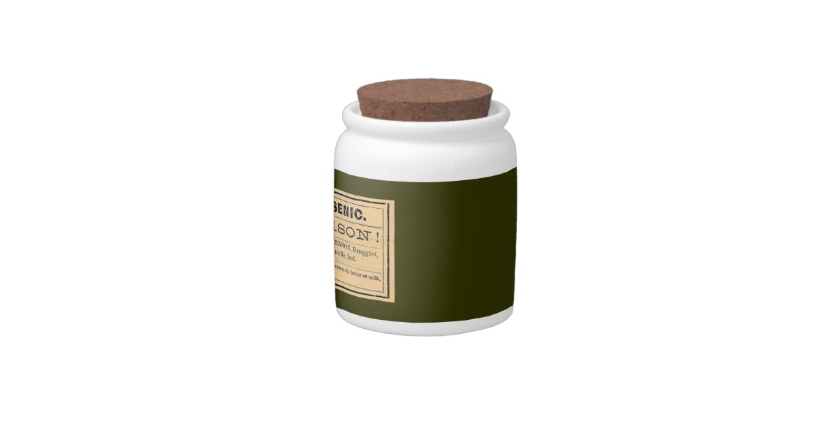 Vintage Skull Arsenic Poison Label Candy Jar | Zazzle