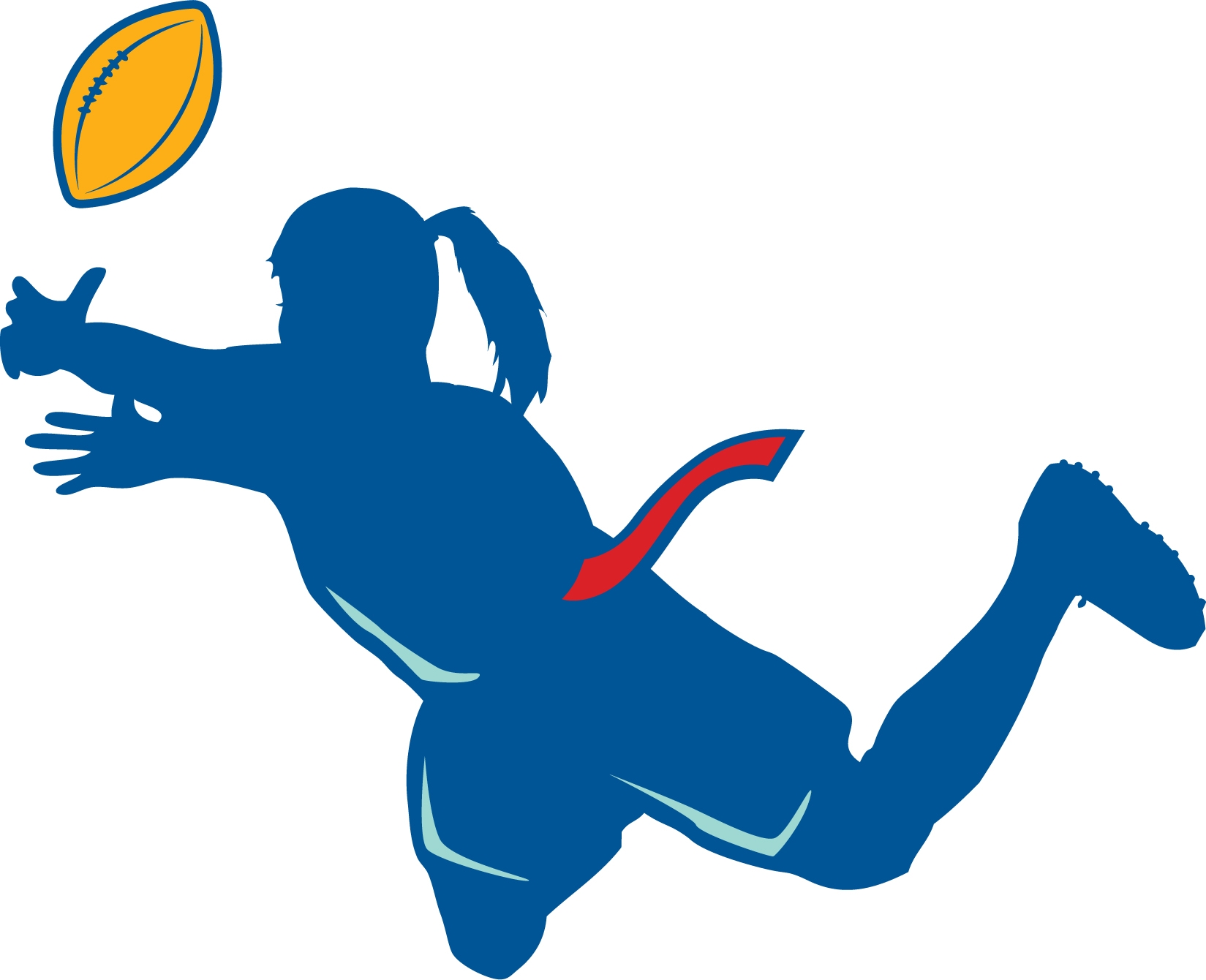 Girls Flag Football Clipart