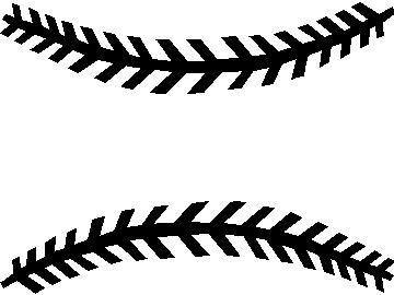 Baseball Stitches Clipart Black And White