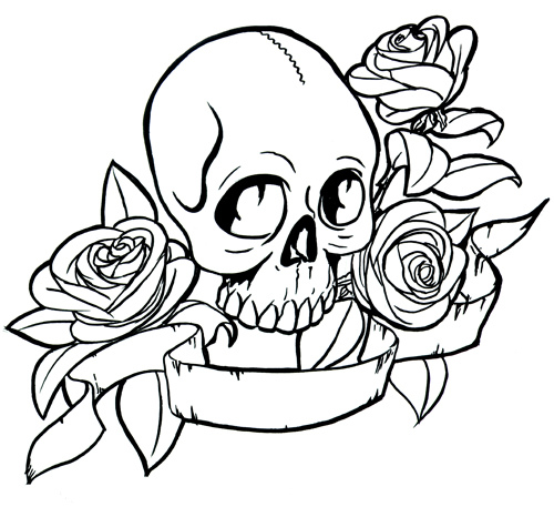 Skull Outline Drawings - ClipArt Best