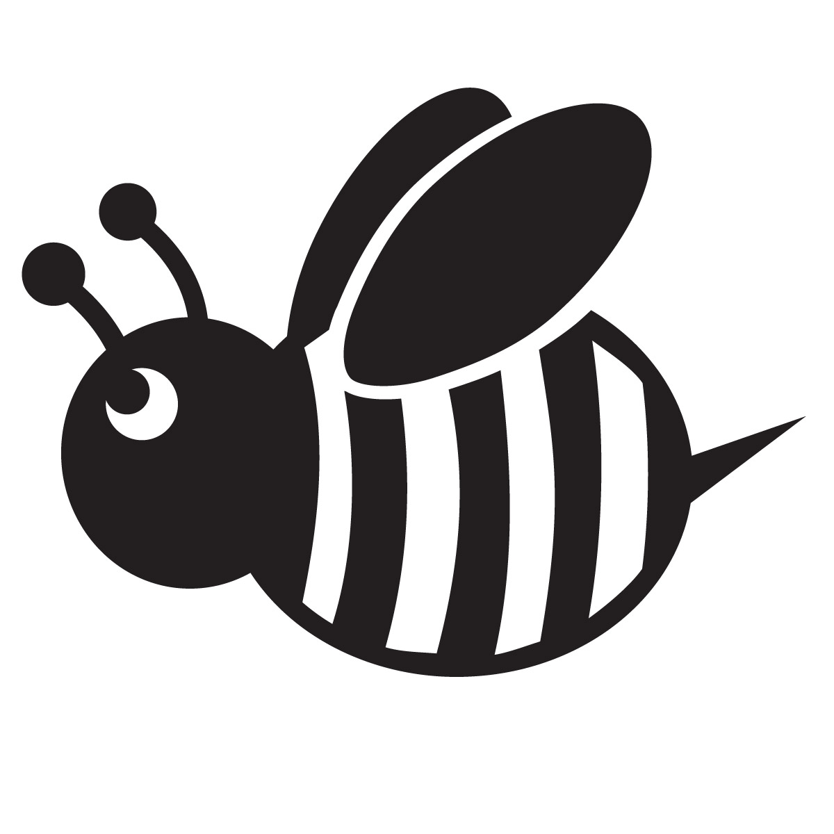 Bee silhouette clip art