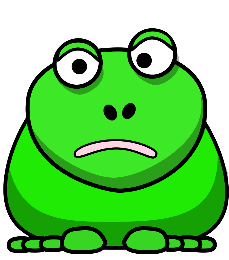 Frog clipart image cartoon of a happy frog sitting down and ...