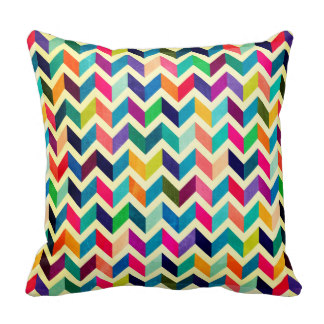 Multicolor Chevron Cushions - Multicolor Chevron Scatter Cushions ...