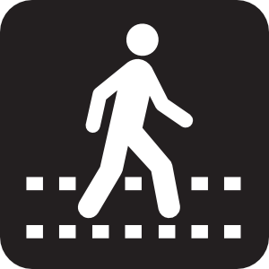 Pedestrian Crossing Black Clip Art - vector clip art ...