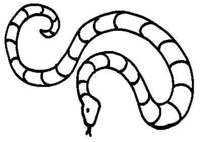 Long snake clipart black and white