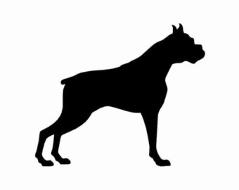 Boxer Dog Silhouette Clip Art Boxers Dog In Different