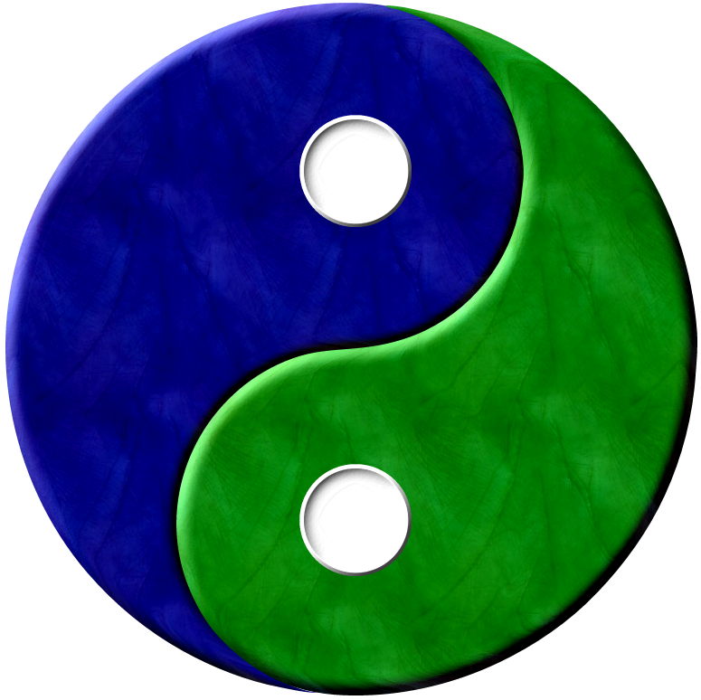 Yinyang Bluegreentextured | Free Images - vector clip ...