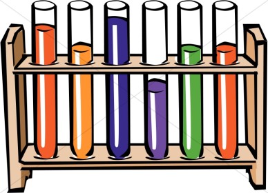 Science beakers and test tubes clipart