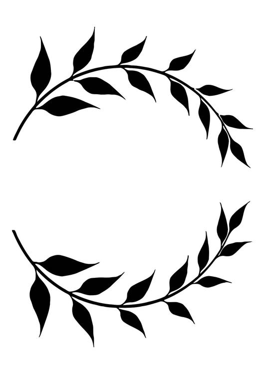 Coloring page laurel leaf crown - img 11912.