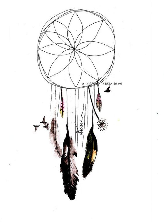 Dream catcher tattoo, Ink paintings and Original paintings on ...