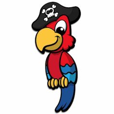 Cute Pirate Parrot Clipart