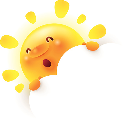 Sunshine Behind The Clouds Clip Art, Vector Images & Illustrations ...