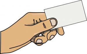 Hand With Blank Card Clip Art Download