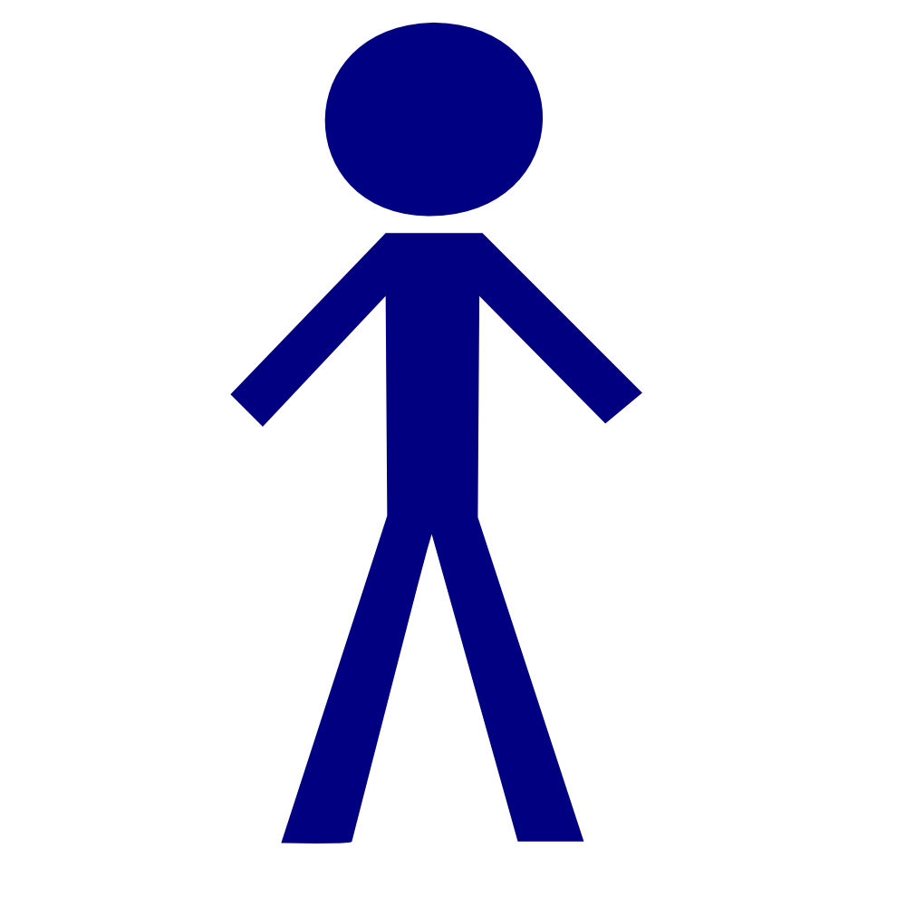 OnlineLabels Clip Art - Stick Figure Icon: Tall Male