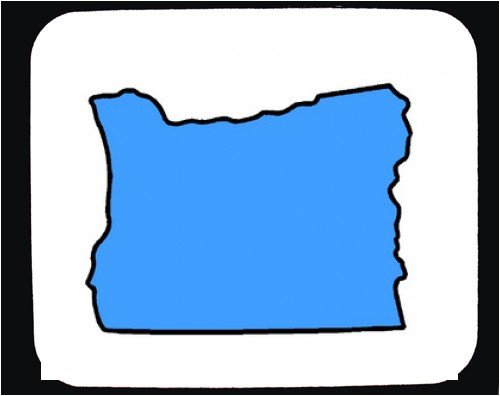 Mouse Pad with map, outline, state, Oregon | Desk Accessories