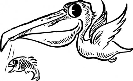 Pelican Fishing 3 Free Vector