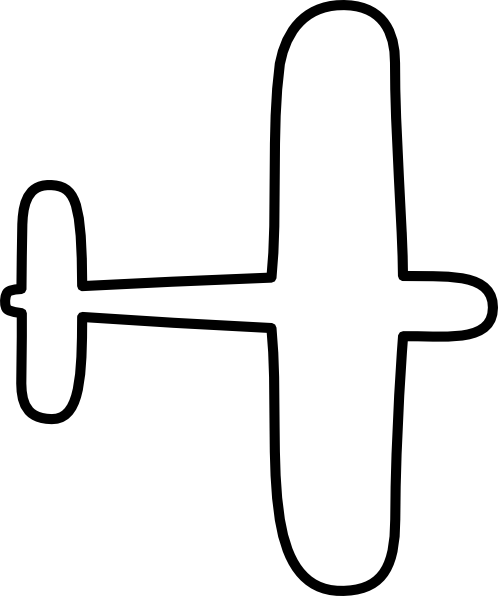 simple airplane drawing black and white ww2