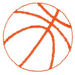 Outlines Embroidery Design: Basketball Outline from Dakota ...