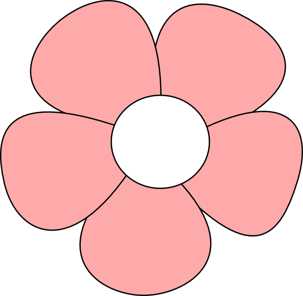 Simple Flower Pink Clip Art - vector clip art online ...