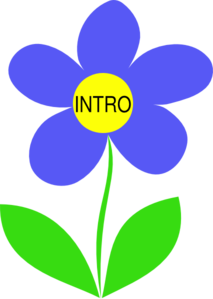 Blue Flower Intro clip art - vector clip art online, royalty free ...