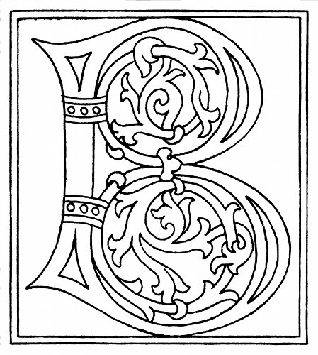 clipart: initial letter B from late 15th century printed book ...