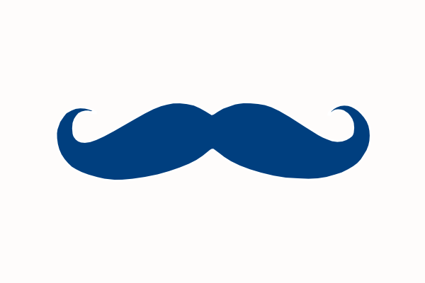 Blue Mustache clip art - vector clip art online, royalty free ...