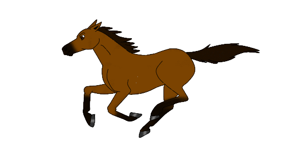 Horse running clipart gif