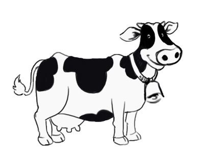 Cow Clip Art Black And White - Free Clipart Images