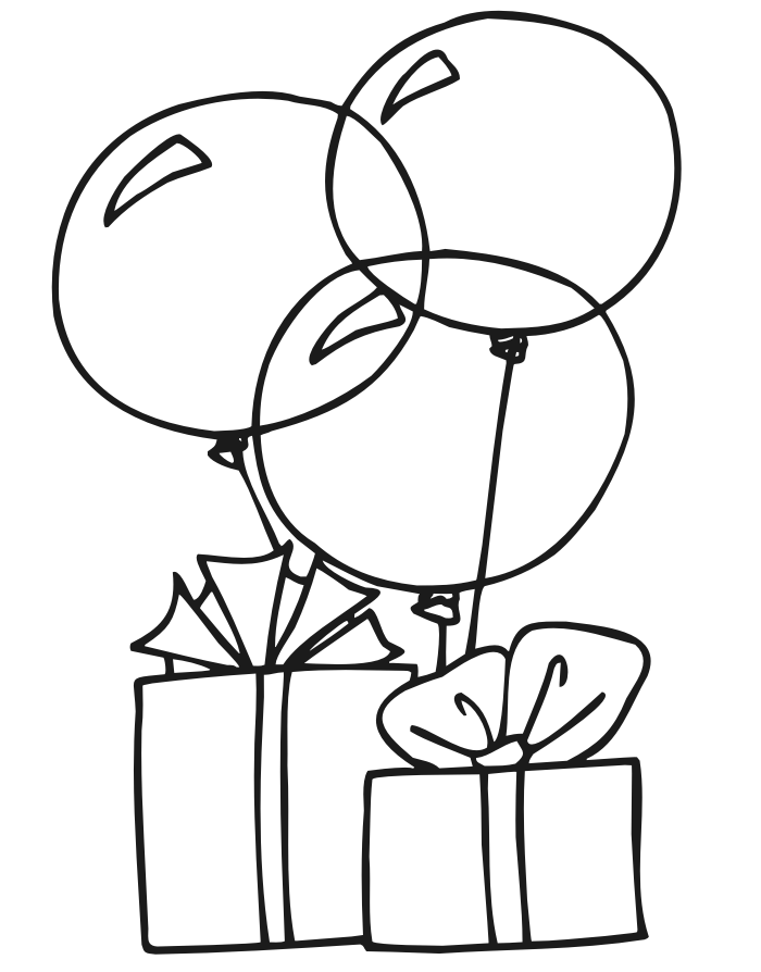 Balloon Outline - AZ Coloring Pages
