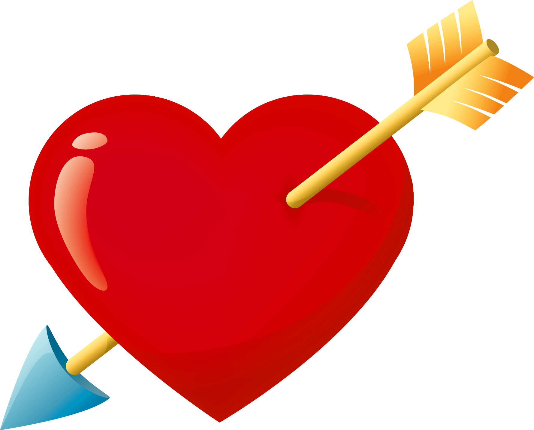 Free clipart heart with arrow