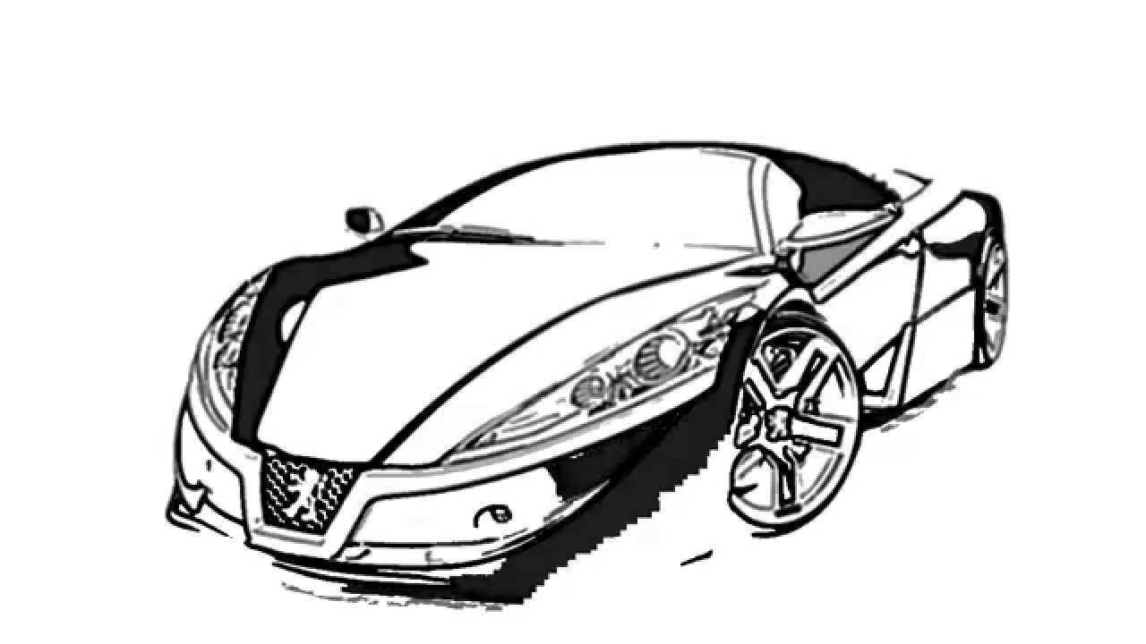 how to sketch or draw a stylish luxury car automobile - YouTube