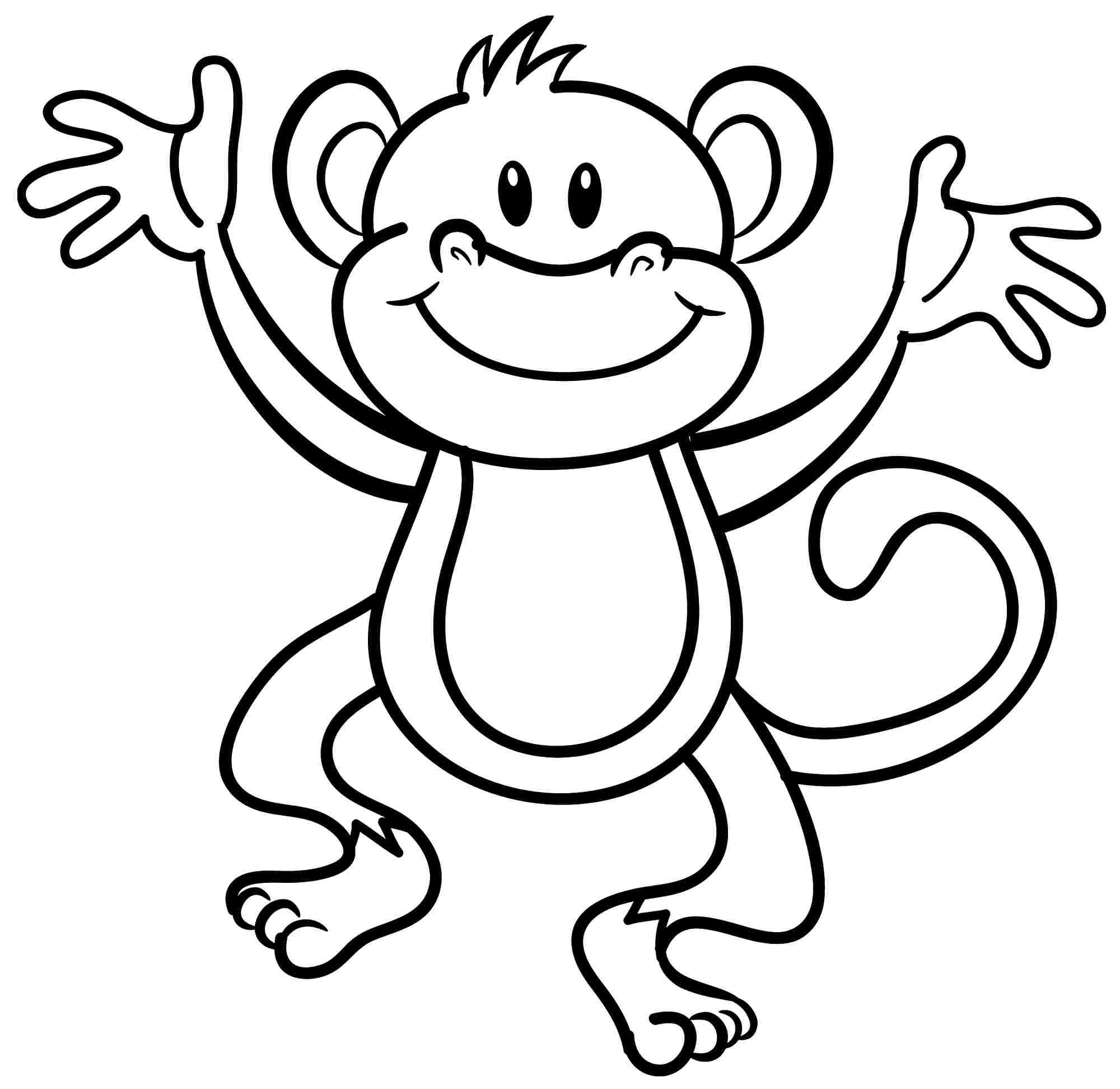 Colouring Monkey ClipArt Best