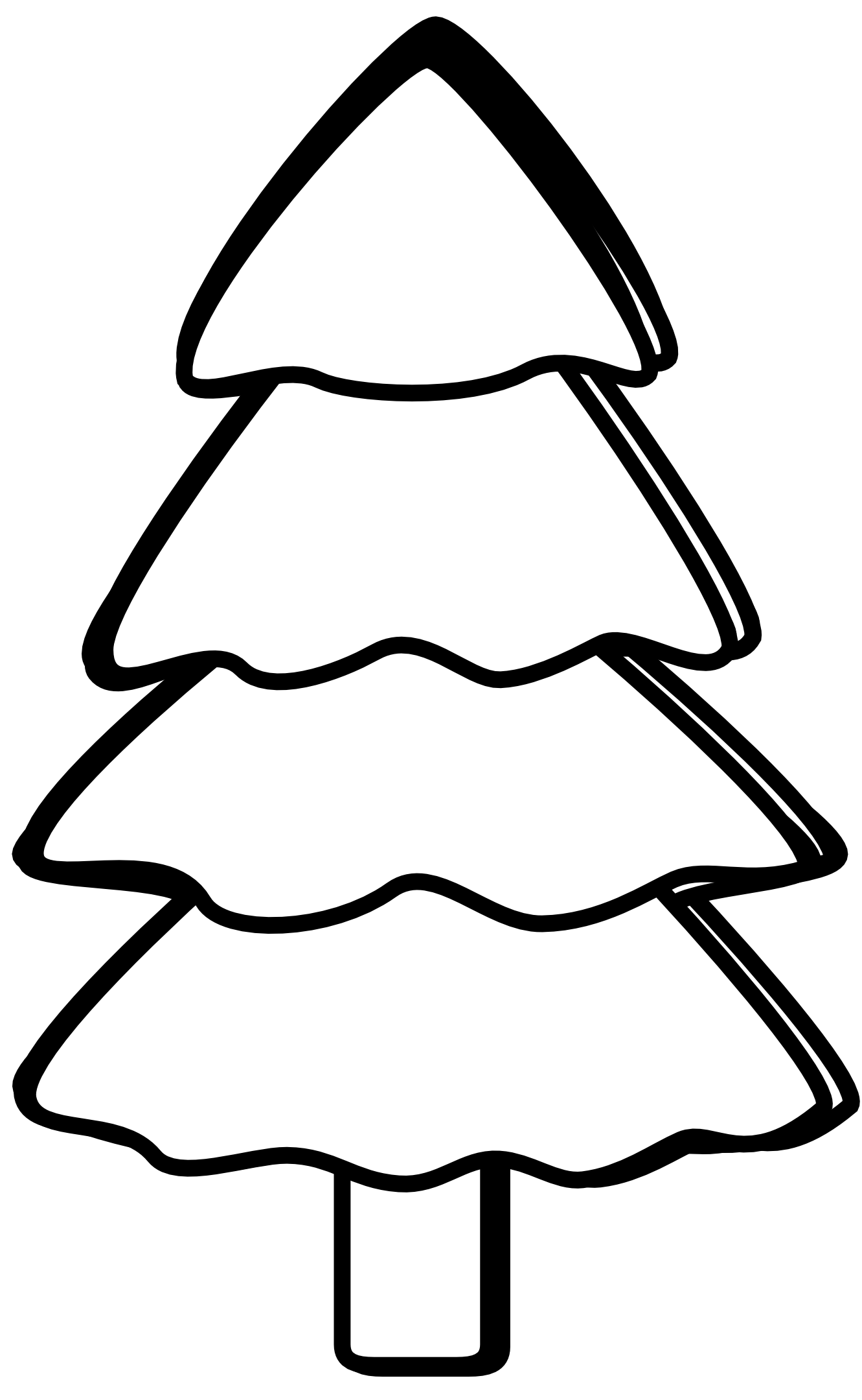 Christmas Tree Line Art