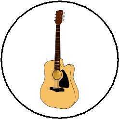 Amazon.com: Acoustic Guitar Cartoon 1.25" Magnet - Music: Kitchen ...