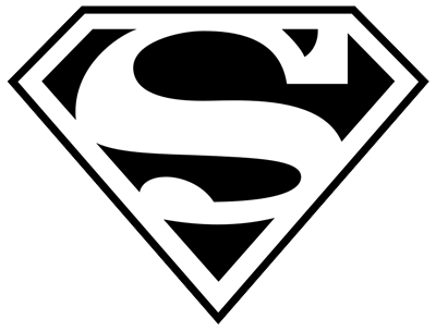 Superman Logo Clipart Black And White