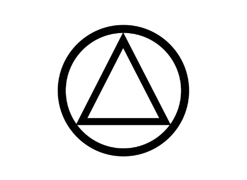 AA Sobriety Circle | Triangle Temporary Tattoo | myTaT.com