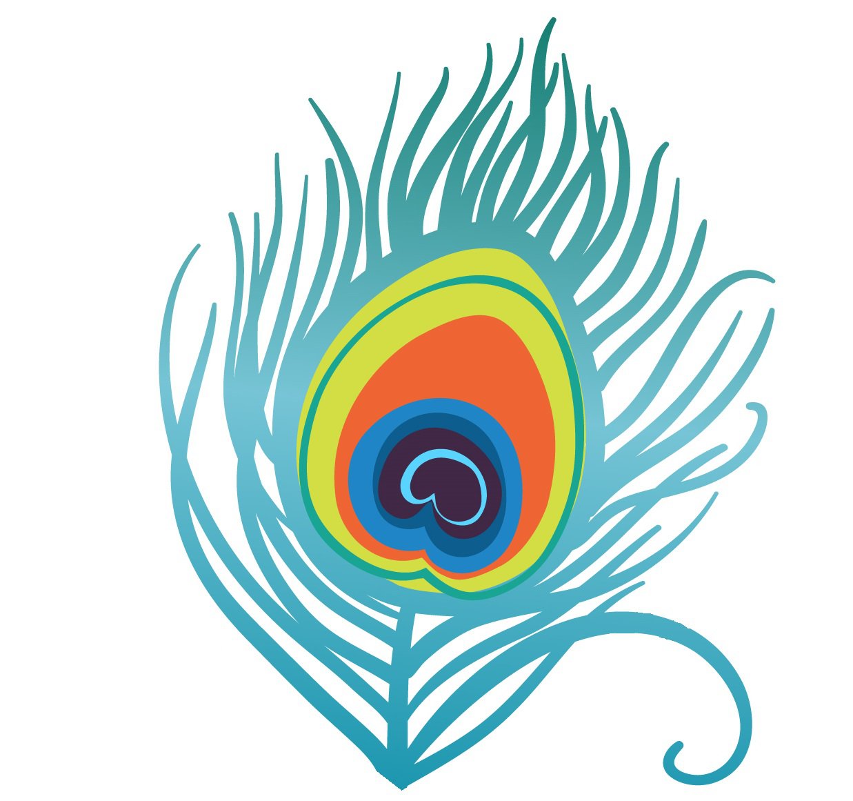 Peacock feather clipart