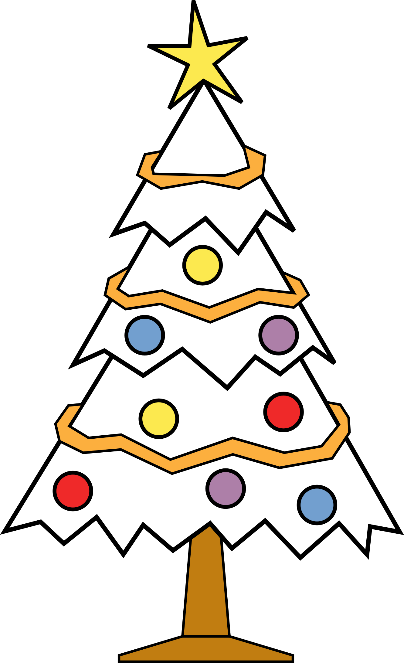 Christmas tree artwork clipart