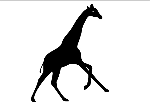 Giraffe Silhouette Vector Download Giraffe Vector Silhouette ...