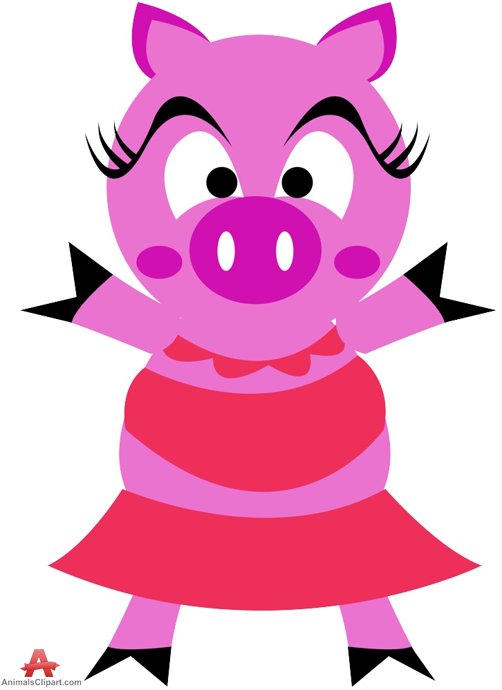 A girl pig clipart - ClipartFox