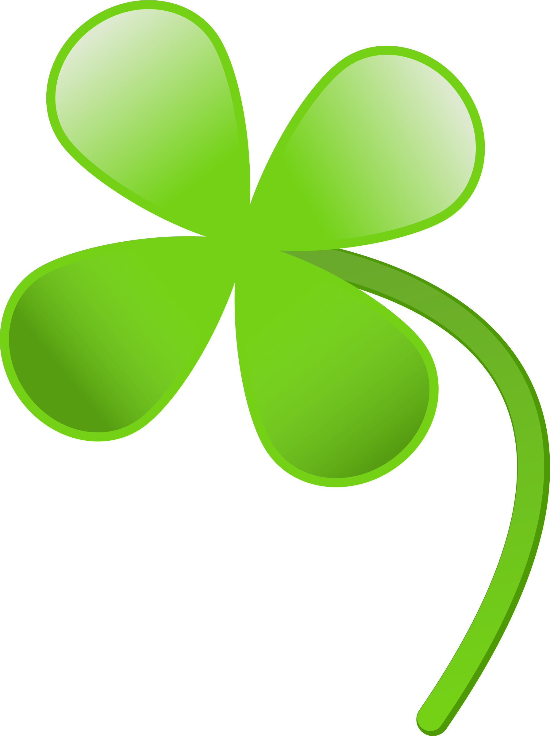 Clipart - four leaves clover