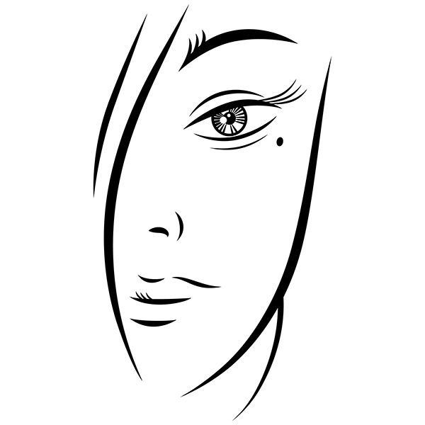 FREE EPS Beautiful Young Woman Face Black Ink Sketch on Behance