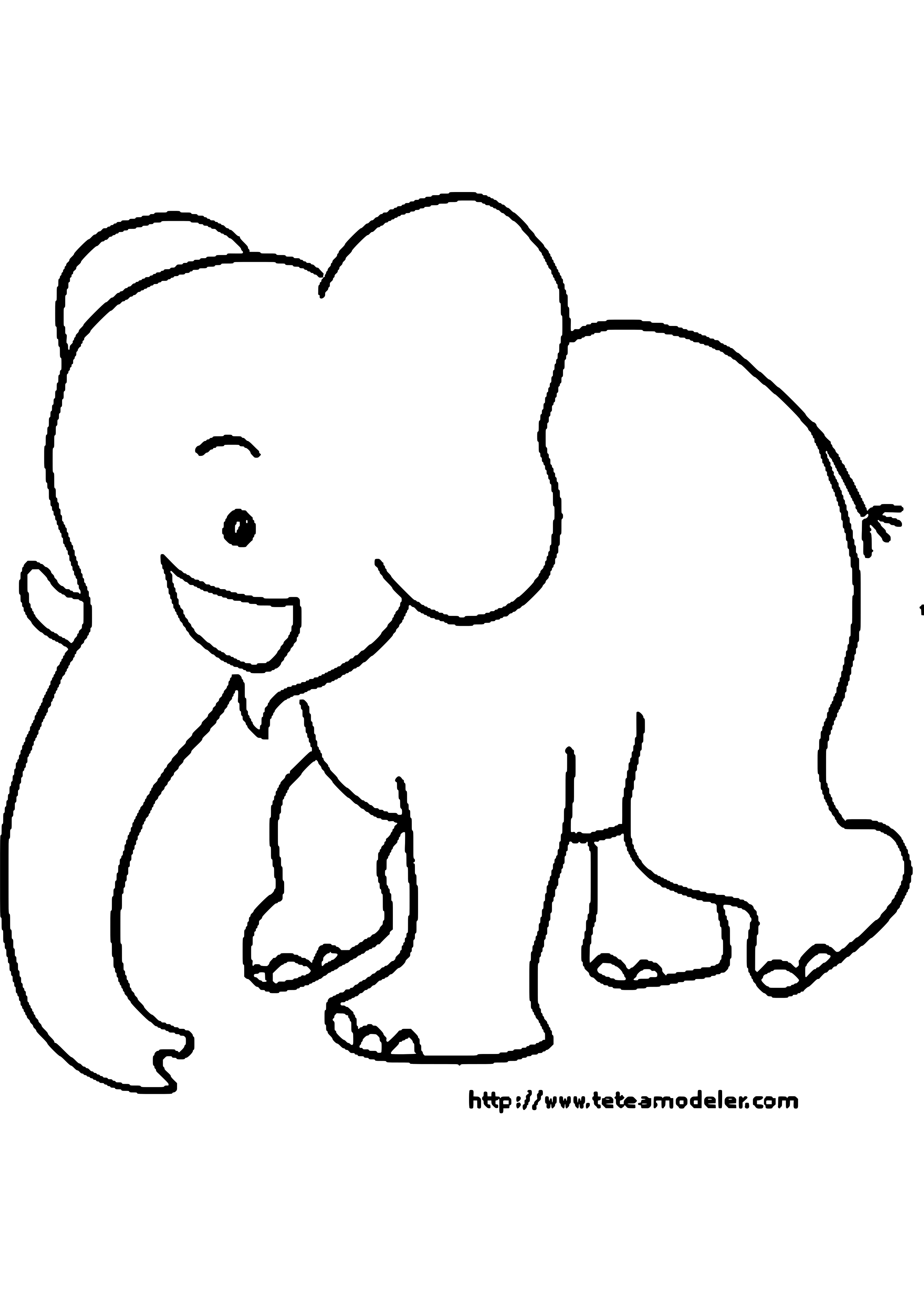 DESSIN Ã? IMPRIMER: :prefix D'elmer L'elephant